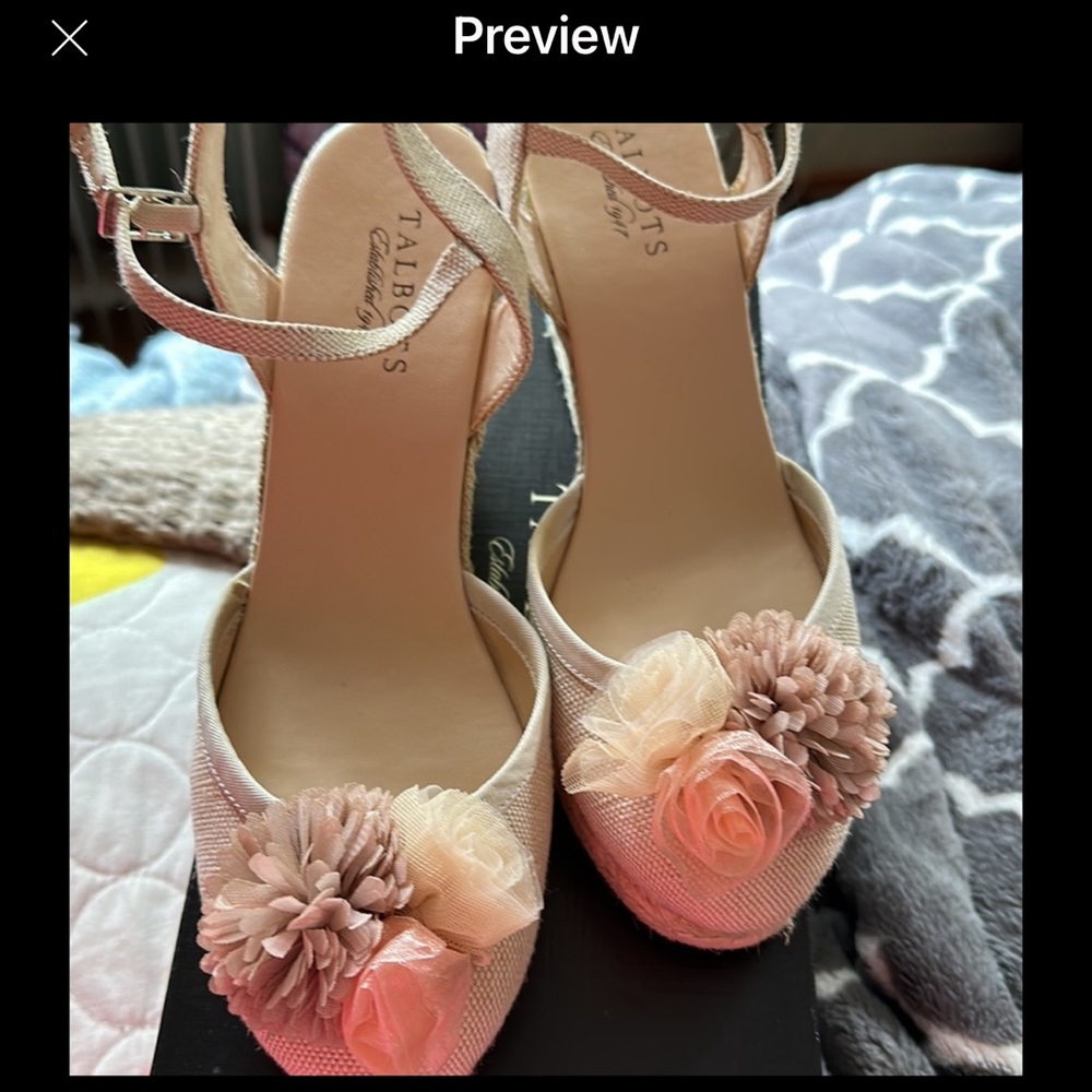 Brand new espadrilles Talbots shayla1a natural color size 10